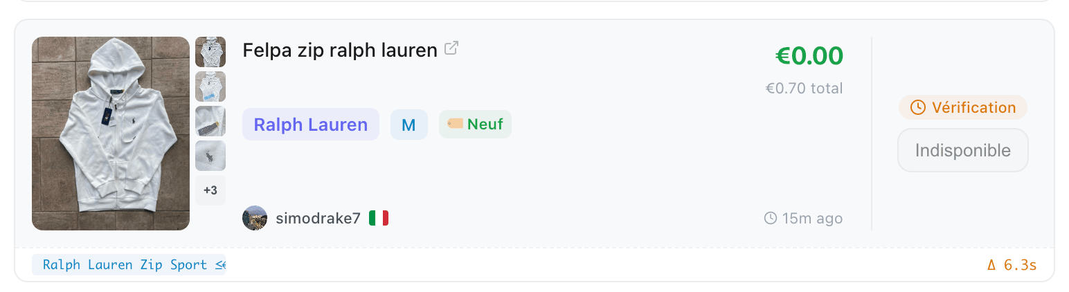 Kops feed showing cards in different statuses